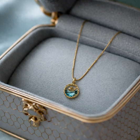 Crystal Dolphin Charm Necklace